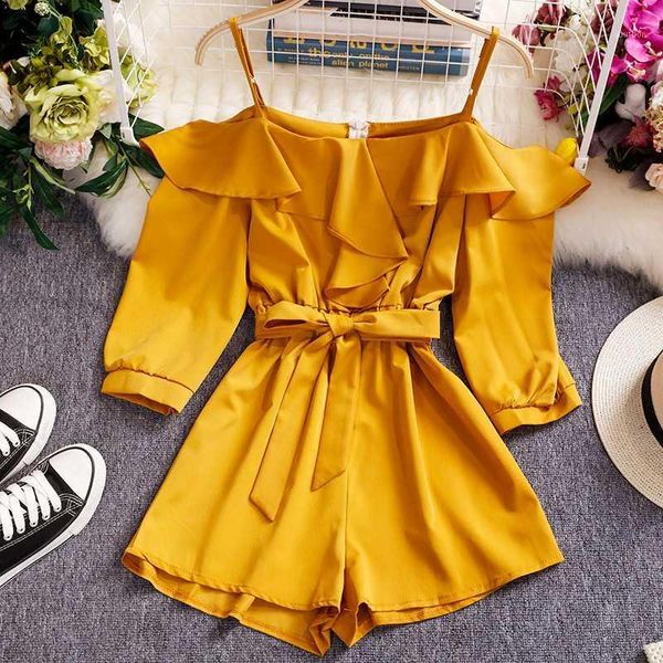 women's jumpsuits & rompers casual bodysuit women short jumpsuit spaghetti strap cold shoulder 3/4 sleeve ruffles sash bowtie wide leg, Black;white
women's jumpsuits & rompers casual bodysuit women short jumpsuit spaghetti strap cold shoulder 3/4 sleeve ruffles sash bowtie wide leg, Black;white