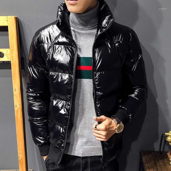 2020 winter male casual collar loose bright leather fabric jacket wind thick warm coat men cotton clothing outwear1, Black
2020 winter male casual collar loose bright leather fabric jacket wind thick warm coat men cotton clothing outwear1, Black