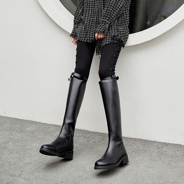 women's knee-high boots motorcycle boots round toe handmade classic pointed toe european and american fashion winter 3cm 35-40, Black
women's knee-high boots motorcycle boots round toe handmade classic pointed toe european and american fashion winter 3cm 35-40, Black