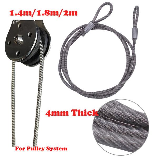 accessories 4mm heavy duty gym steel wire rope 1.4m/1.8m/2m lifting training cable pulley handles fitness equipment with eyelets
accessories 4mm heavy duty gym steel wire rope 1.4m/1.8m/2m lifting training cable pulley handles fitness equipment with eyelets