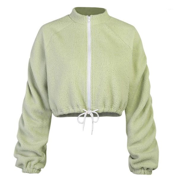 casual solid color women short sweatshirt cardigan long sleeve zipper stand collar loose autumn lady 1, Black
casual solid color women short sweatshirt cardigan long sleeve zipper stand collar loose autumn lady 1, Black
