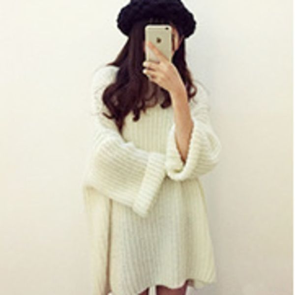 korean mohair sweater women's autumn and winter new mid length loose and lazy bat sleeve knitted dress dress sweatersweater sweater kqx, White;black
korean mohair sweater women's autumn and winter new mid length loose and lazy bat sleeve knitted dress dress sweatersweater sweater kqx, White;black