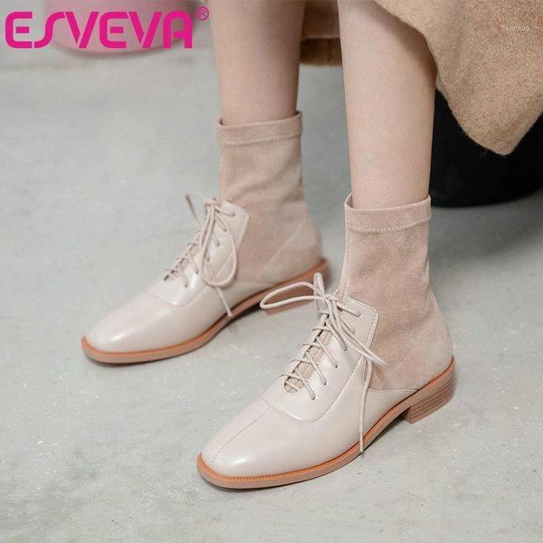 esveva 2021 flock+pu round toe square low heel ankle boots women boots shoes western style black size 34-431
esveva 2021 flock+pu round toe square low heel ankle boots women boots shoes western style black size 34-431