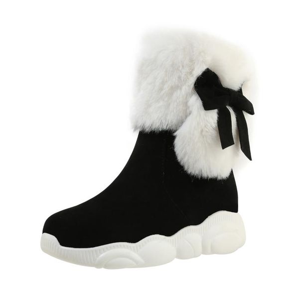 women snow boots winter shoes warm casual fur ankle female bowtie non slip plush suede rubber flat slip on fashion ladies 33-46, Black
women snow boots winter shoes warm casual fur ankle female bowtie non slip plush suede rubber flat slip on fashion ladies 33-46, Black