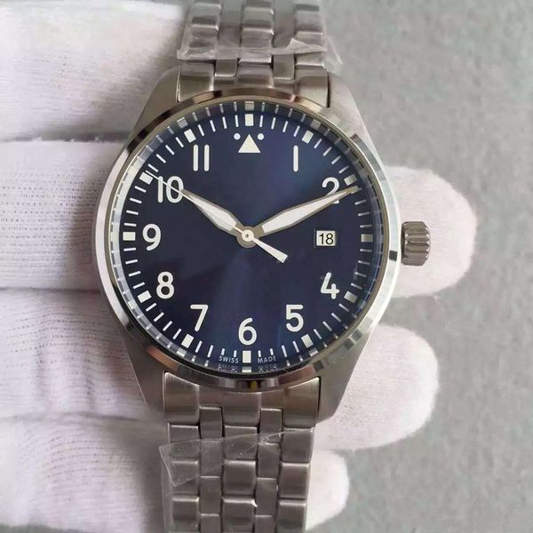 new mens watches mark 40mm blue and black face dial stainless steel strap sports men's mechanical watches, Slivery;brown
new mens watches mark 40mm blue and black face dial stainless steel strap sports men's mechanical watches, Slivery;brown