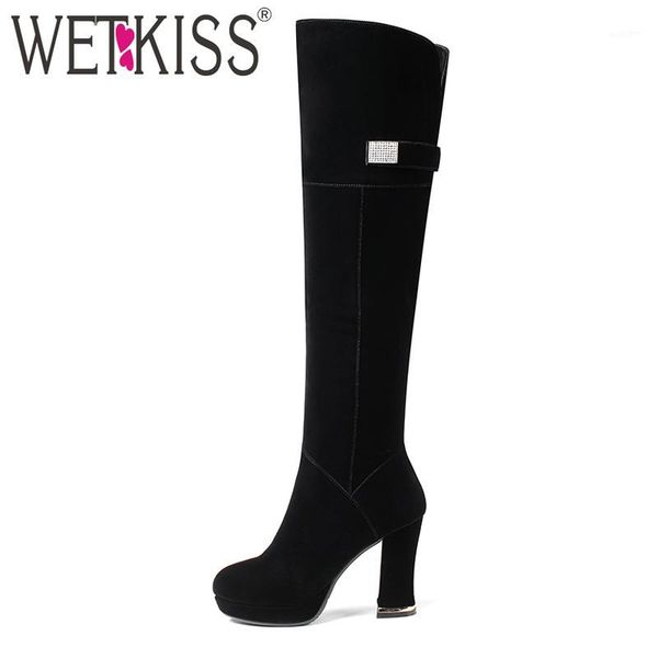 boots wetkiss women flock knee zipper thick heels short plush winter female platform black boot crystal1
boots wetkiss women flock knee zipper thick heels short plush winter female platform black boot crystal1