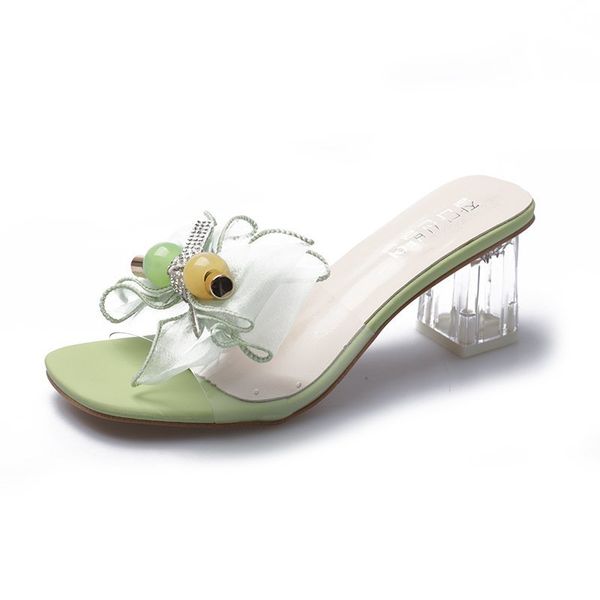 2021 the new new pvc bowknot high heels women will see open toe transparent female perspex slippers clear heel slides xp39, Black
2021 the new new pvc bowknot high heels women will see open toe transparent female perspex slippers clear heel slides xp39, Black