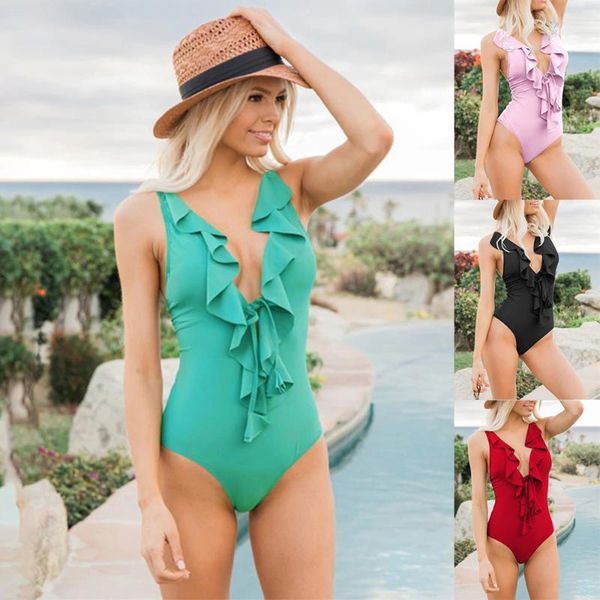2020 rosielars summer beachwear low cut ruffled one piece women swimsuit deep v stripe fashion swimwear bathing suits1, White;black
2020 rosielars summer beachwear low cut ruffled one piece women swimsuit deep v stripe fashion swimwear bathing suits1, White;black