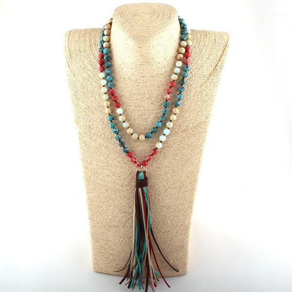 fashion bohemian tribal jewelry 108pc stone beads knotted multi long tassel necklace women ethnic necklace1, Silver
fashion bohemian tribal jewelry 108pc stone beads knotted multi long tassel necklace women ethnic necklace1, Silver