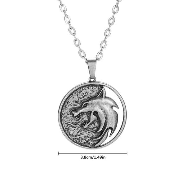 chains wolf head hunting game necklace cosplay men gift punk jewelry pendant chain custom round medallion name, Silver
chains wolf head hunting game necklace cosplay men gift punk jewelry pendant chain custom round medallion name, Silver