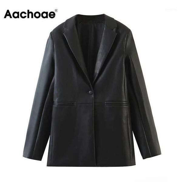aachoae streetwear black pu faux leather blazer women notched collar fashion jacket coat female long sleeve outerwear 1, White;black
aachoae streetwear black pu faux leather blazer women notched collar fashion jacket coat female long sleeve outerwear 1, White;black