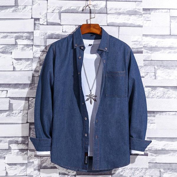 men's casual shirts 2021 denim long sleeve cotton shirt regular-fit work cowboy jean fashion square collar jacket, White;black
men's casual shirts 2021 denim long sleeve cotton shirt regular-fit work cowboy jean fashion square collar jacket, White;black
