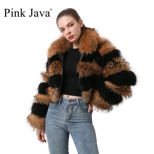 women's fur & faux pink java qc20061 arrival women coats real raccoon jacket natural coat winter luxury clothes color blocking, Black
women's fur & faux pink java qc20061 arrival women coats real raccoon jacket natural coat winter luxury clothes color blocking, Black