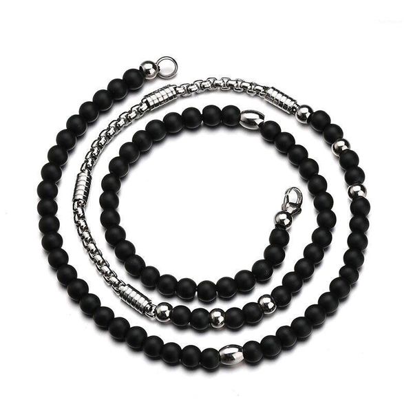 wholesale jewelry -- 67 cm x 6 mm stainless steel black beads chain necklaces for men fashion jewlery hip hop1, Silver
wholesale jewelry -- 67 cm x 6 mm stainless steel black beads chain necklaces for men fashion jewlery hip hop1, Silver