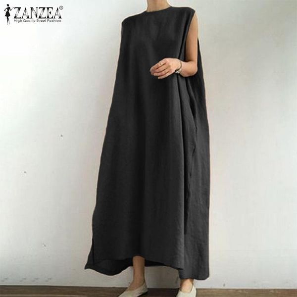 casual dresses zanzea 2021 stylish split dress women's summer sundress sleeveless vestidos female o neck solid maxi robe oversized 5xl, Black;gray
casual dresses zanzea 2021 stylish split dress women's summer sundress sleeveless vestidos female o neck solid maxi robe oversized 5xl, Black;gray