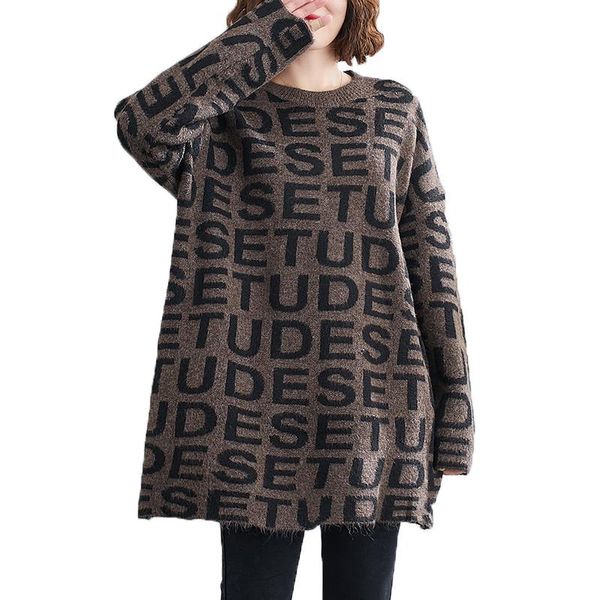 nyfs korean big size letter printing woman sweater autumn and winter clothing 2021 new loose korean knit sweaters, White;black
nyfs korean big size letter printing woman sweater autumn and winter clothing 2021 new loose korean knit sweaters, White;black