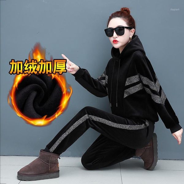 running sets tracksuit women sport suit winter thick velvet warm loose hoodie jogging outfit workout casual set sweatshirt+pant1, Black;blue
running sets tracksuit women sport suit winter thick velvet warm loose hoodie jogging outfit workout casual set sweatshirt+pant1, Black;blue