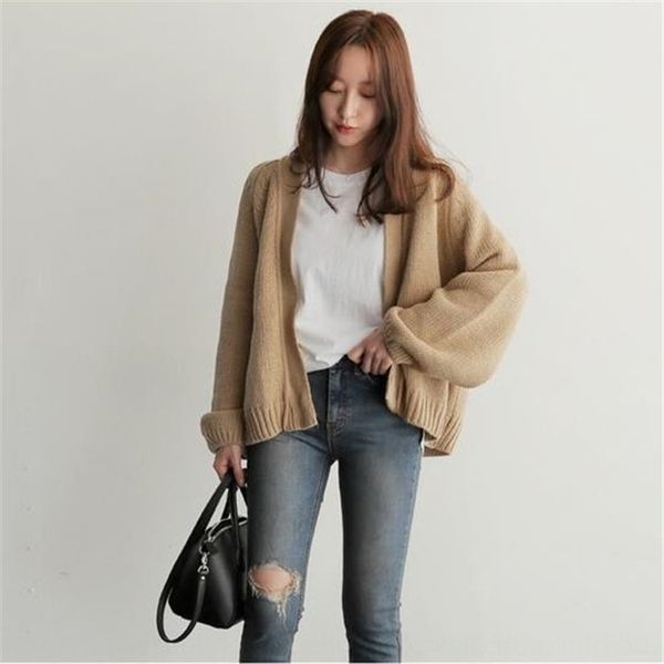 ghjct autumn new korean coat style short loose fashion chic lazy coat sweater knitted cardigan sweater versatile student girl 3npt6, White;black
ghjct autumn new korean coat style short loose fashion chic lazy coat sweater knitted cardigan sweater versatile student girl 3npt6, White;black
