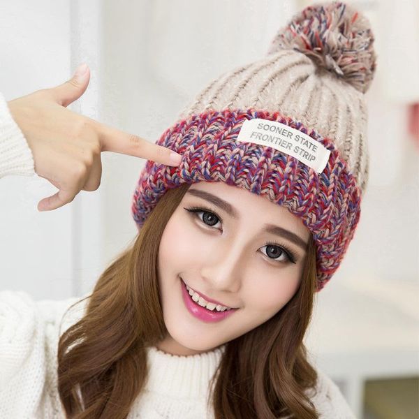 korea winter labeling wool hat women patch thick warm skullies beanies hats multi-color knitted hat female bonnet beanie caps, Blue;gray
korea winter labeling wool hat women patch thick warm skullies beanies hats multi-color knitted hat female bonnet beanie caps, Blue;gray