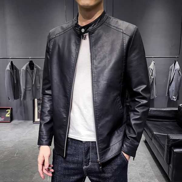 men's leather jacket men coat motorcycle / leisure jacket men pu leather zipper men's, Black
men's leather jacket men coat motorcycle / leisure jacket men pu leather zipper men's, Black