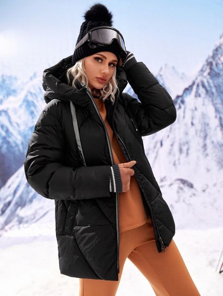 slant pockets drawstring hooded puffer coat q98d#, Black
slant pockets drawstring hooded puffer coat q98d#, Black