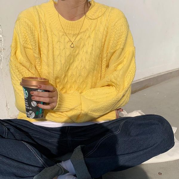 women's sweaters autumn and winter 2021, leisure large pullover, korean solid color knitted sweater, round neck loose fashion, White;black
women's sweaters autumn and winter 2021, leisure large pullover, korean solid color knitted sweater, round neck loose fashion, White;black