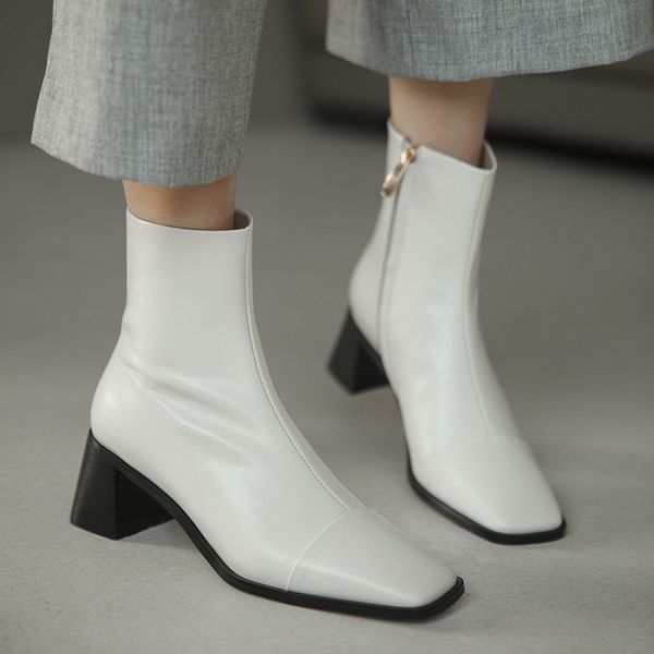 2021 alta qualidade couro macio mulheres tornozelo nova moda praa alto preto cqui branco sapatos muler botas trqm, Black
2021 alta qualidade couro macio mulheres tornozelo nova moda praa alto preto cqui branco sapatos muler botas trqm, Black