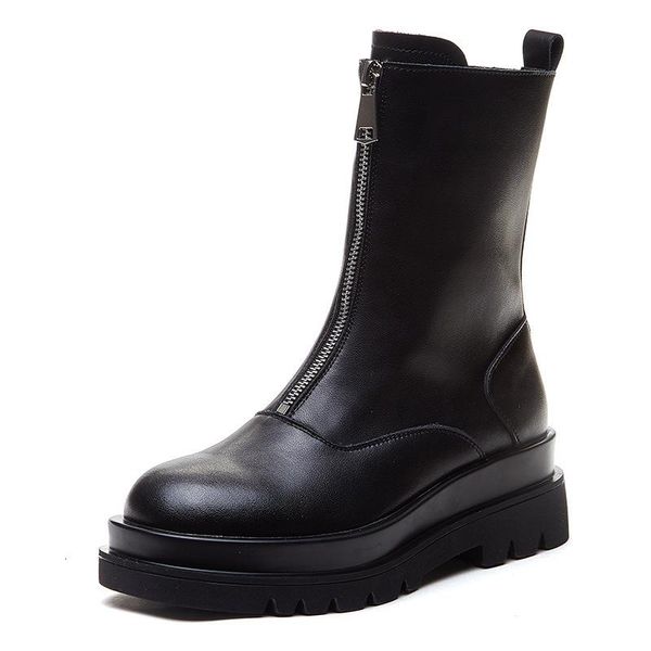 genuine leather shoes women boots fashion ladies motercycle ankle boots black non-slip thick sole 3cm a2821
genuine leather shoes women boots fashion ladies motercycle ankle boots black non-slip thick sole 3cm a2821