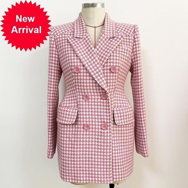 autumn 2021 new new pink trend thousand birds check coats elegant lady fine outwear manga designer wool coat yhxr, Black
autumn 2021 new new pink trend thousand birds check coats elegant lady fine outwear manga designer wool coat yhxr, Black