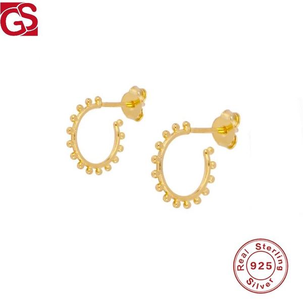 hoop & huggie gs sterling 925 silver brincos womens earrings latest fashion c-shaped round beads pendientes women girl's christmas gift, Golden;silver
hoop & huggie gs sterling 925 silver brincos womens earrings latest fashion c-shaped round beads pendientes women girl's christmas gift, Golden;silver