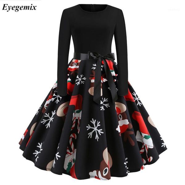 casual dresses women vintage christmas dress elegant printed winter midi o neck party swing robe vestidos plus size1, Black;gray
casual dresses women vintage christmas dress elegant printed winter midi o neck party swing robe vestidos plus size1, Black;gray