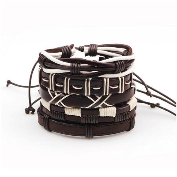 5pcs/set bracelet men multilayer leather bangles punk charm braided multi layer wrap trendy bracelet armband pulser bbybze, Golden;silver
5pcs/set bracelet men multilayer leather bangles punk charm braided multi layer wrap trendy bracelet armband pulser bbybze, Golden;silver
