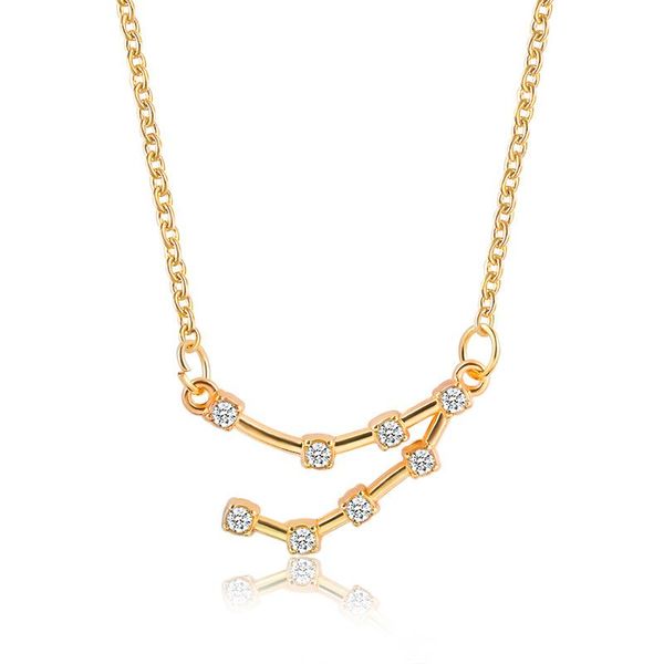 fashion zircon pendant 12 constellation guardian necklace four seasons short clavicle chain valentine's day necklace, Golden;silver
fashion zircon pendant 12 constellation guardian necklace four seasons short clavicle chain valentine's day necklace, Golden;silver