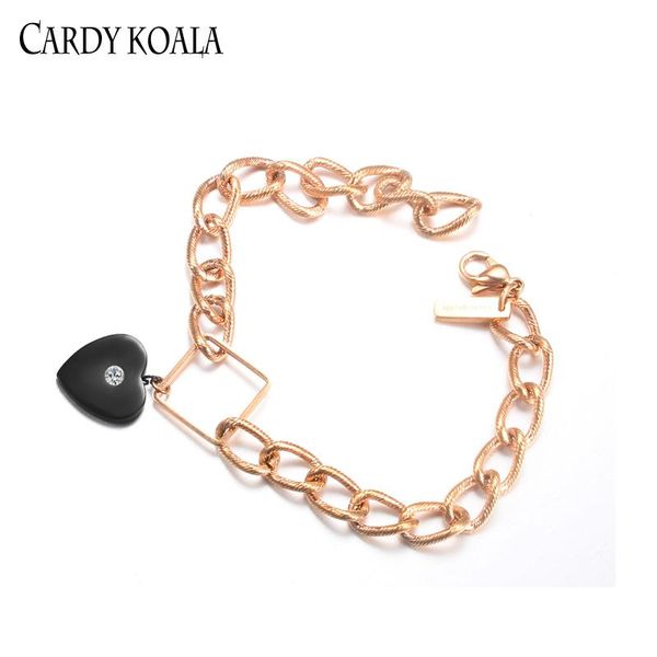 cardy koala women's chain bracelet stainless steel rose gold & black color 21cm women bracelet jewelry
cardy koala women's chain bracelet stainless steel rose gold & black color 21cm women bracelet jewelry