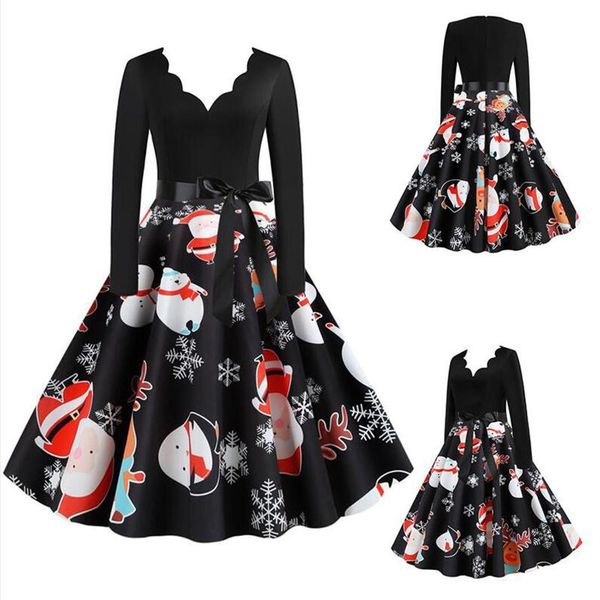 santa claus print christmas dress women new year vintage xmas dress v neck long sleeve evening party falda de navidad @40, Black;gray
santa claus print christmas dress women new year vintage xmas dress v neck long sleeve evening party falda de navidad @40, Black;gray