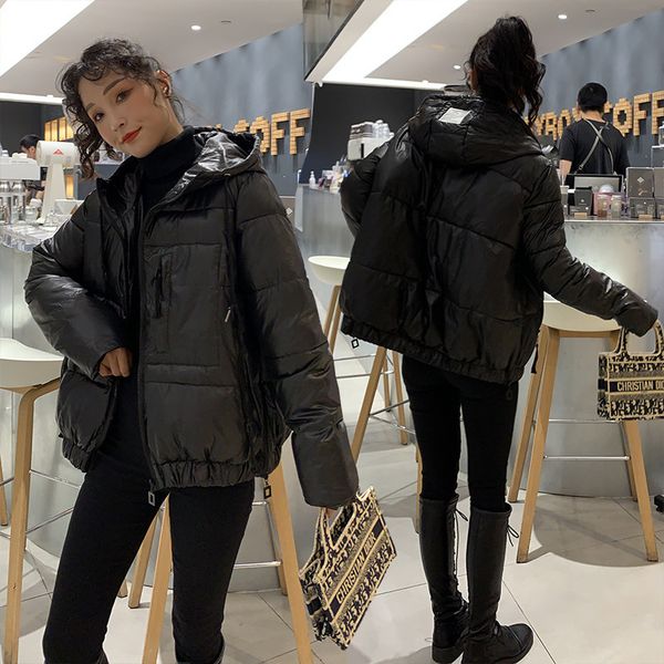 new women cotton korean version popular short down female winter thickened warm padded jacket coat, Black
new women cotton korean version popular short down female winter thickened warm padded jacket coat, Black