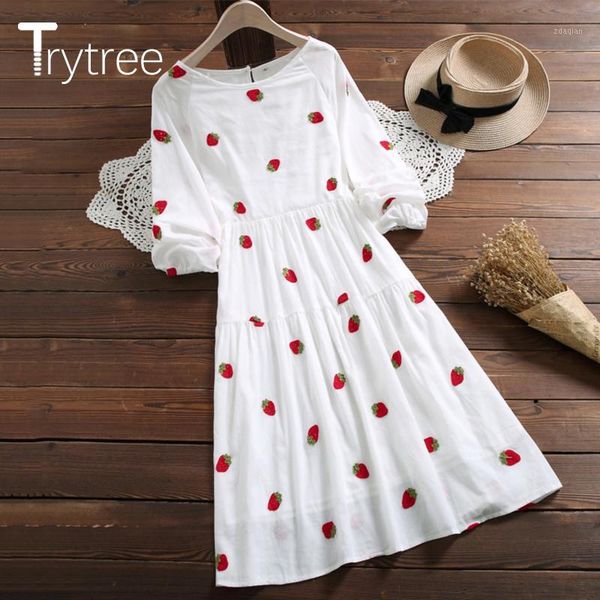trytree 2020 autumn women dress cotton o-neck embroidery fluffy strawberry pattern casual dresses a-line mid-calf lovely dress1, Black;gray
trytree 2020 autumn women dress cotton o-neck embroidery fluffy strawberry pattern casual dresses a-line mid-calf lovely dress1, Black;gray