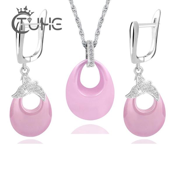 pink lovely water drop jewelry sets for women girl ceramic earrings & necklaces decoration costume wedding accessories christmas, Silver
pink lovely water drop jewelry sets for women girl ceramic earrings & necklaces decoration costume wedding accessories christmas, Silver