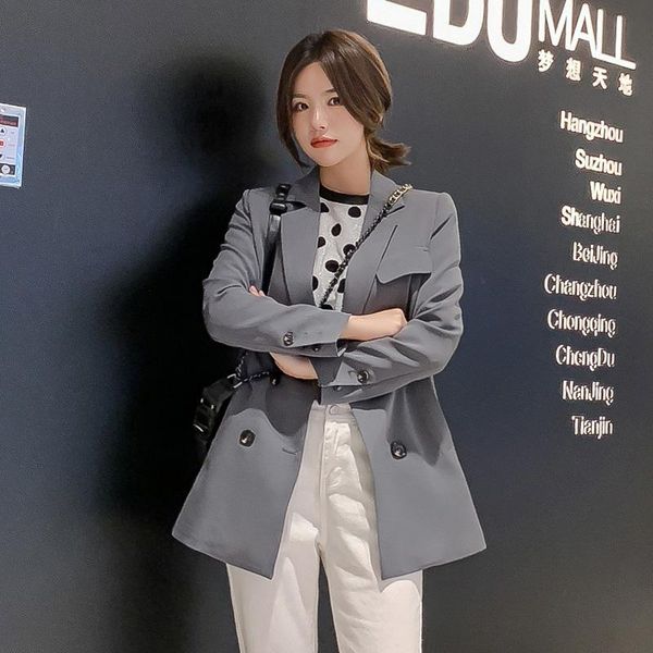 women's suits & blazers blazer feminino autumn korean version of casual-style small suit jacket double-breasted fashion temperament, White;black
women's suits & blazers blazer feminino autumn korean version of casual-style small suit jacket double-breasted fashion temperament, White;black