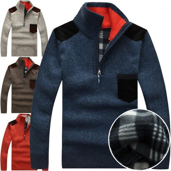 new man coats sweaters men's casual outwear long-sleeved pullovers male knitting stand collar fleece plaid liner cardigans1, White;black
new man coats sweaters men's casual outwear long-sleeved pullovers male knitting stand collar fleece plaid liner cardigans1, White;black