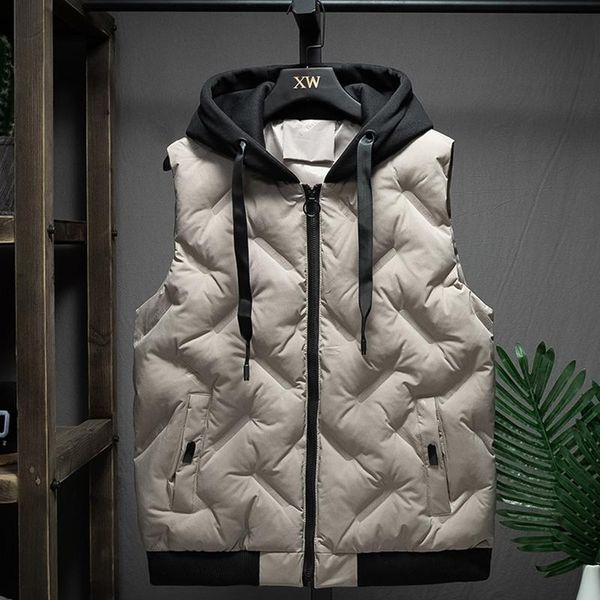 men's vests 2021 winter vest men casual waterproof warm hooded slash pockets sleeveless coat red khaki black color plus size 4xl, Black;white
men's vests 2021 winter vest men casual waterproof warm hooded slash pockets sleeveless coat red khaki black color plus size 4xl, Black;white