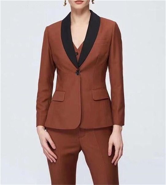 brown shawl lapel women suits 3 piece women pantsuits women's suit blazer jacket & trousers & vest suit for set1, White
brown shawl lapel women suits 3 piece women pantsuits women's suit blazer jacket & trousers & vest suit for set1, White