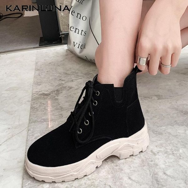 karin 2020 new brand fashion women boots winter short plush warm platform flock non-slip ankle female boots, Black
karin 2020 new brand fashion women boots winter short plush warm platform flock non-slip ankle female boots, Black
