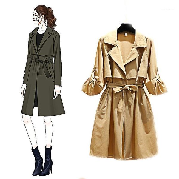 female fashion slim trench coat with pocket plus size solid color overcoat women's clothing 20201, Tan;black
female fashion slim trench coat with pocket plus size solid color overcoat women's clothing 20201, Tan;black