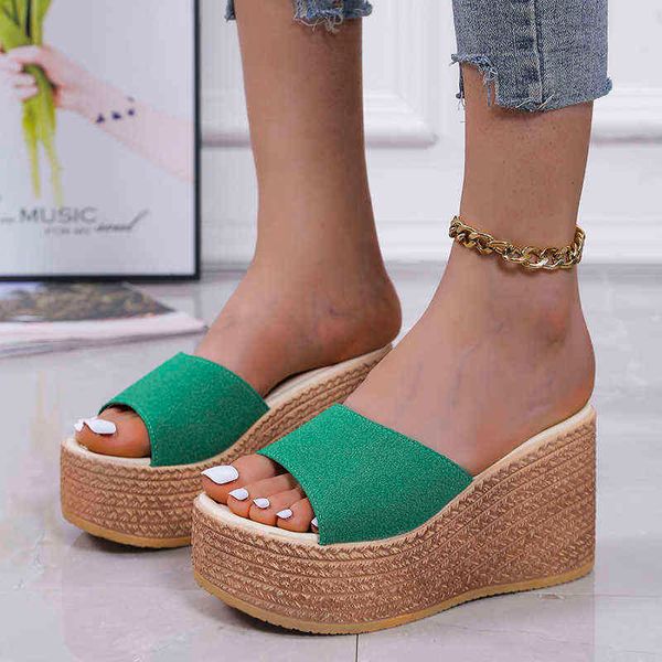 women's sandals slippers ladies outdoor flip flops open toe party weave platform green slippers summer sandals for women 2022 y220221, Black
women's sandals slippers ladies outdoor flip flops open toe party weave platform green slippers summer sandals for women 2022 y220221, Black
