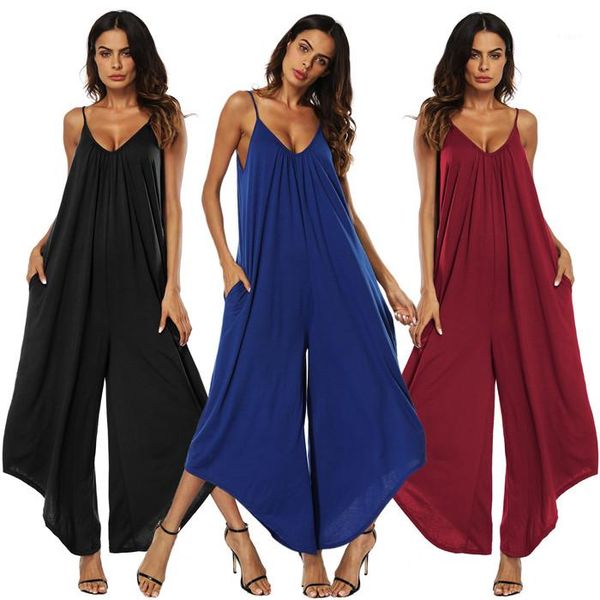 pants jumpsuits spaghetti strap v neck backless solid color rompers loose fashion women onesize clothes womens wide leg, Black;white
pants jumpsuits spaghetti strap v neck backless solid color rompers loose fashion women onesize clothes womens wide leg, Black;white