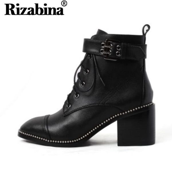 boots rizabina women ankle fashion buckle circled beads shoes zipper warm fur thick heels footwear size 33-40, Black
boots rizabina women ankle fashion buckle circled beads shoes zipper warm fur thick heels footwear size 33-40, Black