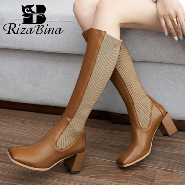 boots rizabina real leather women knee warm fashion high heel winter shoe woman elastic square toe long boot footwear size 33-40, Black
boots rizabina real leather women knee warm fashion high heel winter shoe woman elastic square toe long boot footwear size 33-40, Black