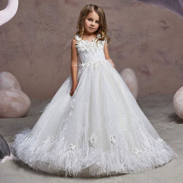 beaded feather girls pageant dresses jewel neck 3d appliqued princess flower girl dress sequined sweep train first communion gowns280y, White;red
beaded feather girls pageant dresses jewel neck 3d appliqued princess flower girl dress sequined sweep train first communion gowns280y, White;red