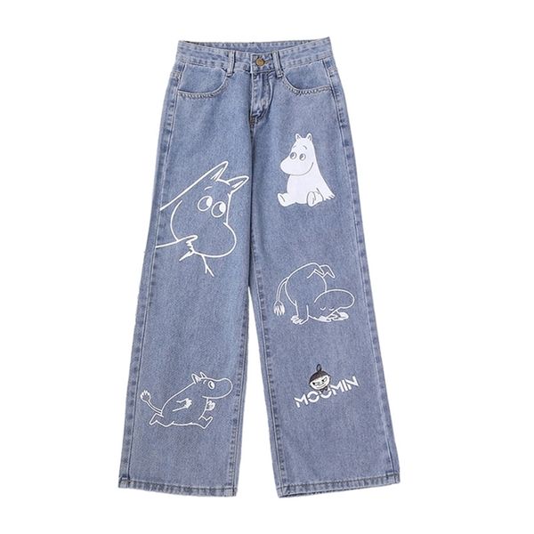 cartoon pattern printed jeans women y2k fashion clothes casual loose denim trousers blue straight leg long pants for ladies 201223
cartoon pattern printed jeans women y2k fashion clothes casual loose denim trousers blue straight leg long pants for ladies 201223